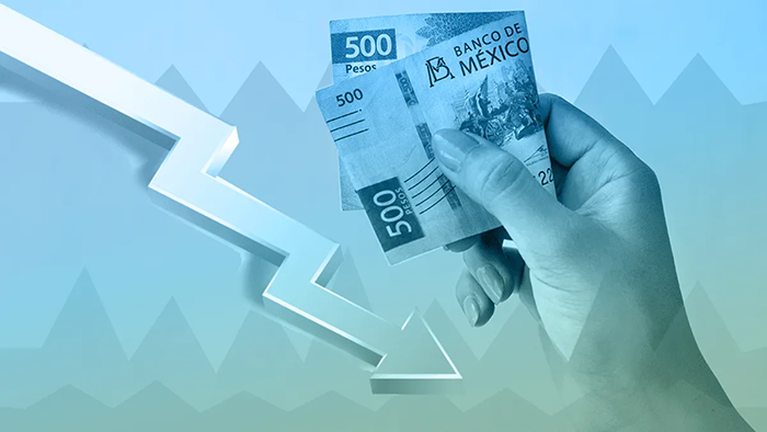 Peso mexicano se deprecia por tercera jornada ante temores de recesión